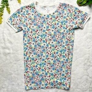 Mini Boden Girls Ditzy Pink Floral Boho 100% Cotton Short Sleeve Fitted T-shirt